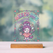 Licorne Chignon Messy Maman Licorne Graphique Rétr (Neutre)