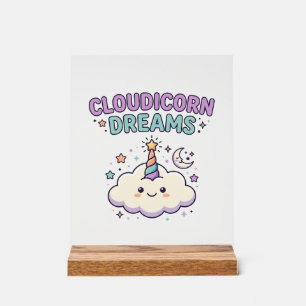 Licorne Cloudicorn Rêves Tendance Graphique Tee De