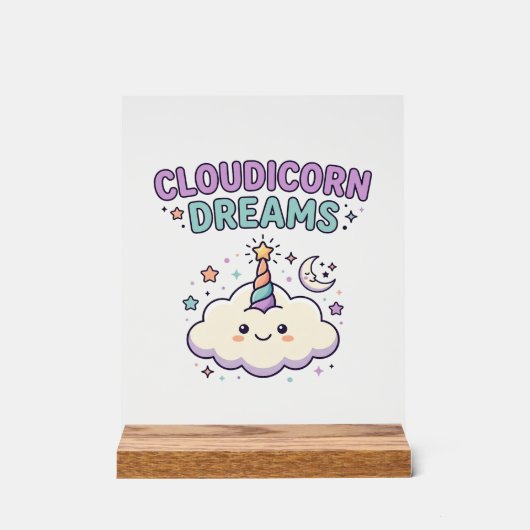 Licorne Cloudicorn Rêves Tendance Graphique Tee De (Recto)