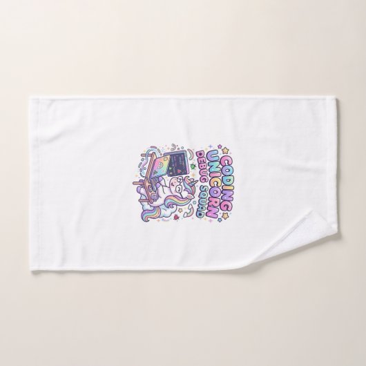 Licorne Coding Licorne Debug Squad Marché Charmant (Serviette à main)