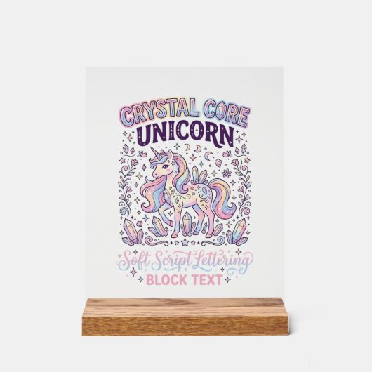 Licorne Crystal Core Licorne Adorable Vector Desig (Recto)
