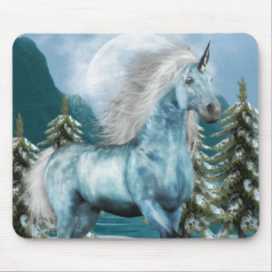 Licorne dans le tapis de souris de clair de lune