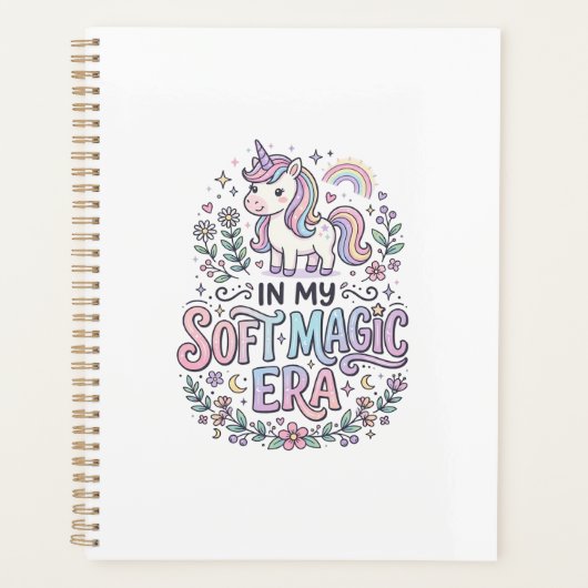Licorne Dans Mon Ère De Magie Douce Typographie Lu (Devant)