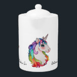 Licorne d'aquarelle avec des cheveux d'arc-en-ciel<br><div class="desc">La belle licorne d'aquarelle avec des cheveux d'arc-en-ciel et rougissent. Conçu pour n'importe qui qui aime des licornes, des thèmes de conte de fées et des animaux. Peut être un cadeau parfait. Personnalisez-facilement le avec différents mots, noms, couleur d'arrière - plan comme vous voudrez. Veuillez examiner la pleine collection pour...</div>
