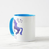 Licorne de bande dessinée et tasse bleues (Devant gauche)
