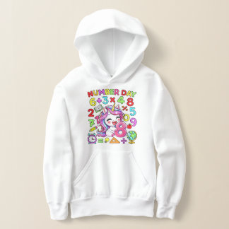 Licorne de jour de nombre Math Numbers Sweat à cap