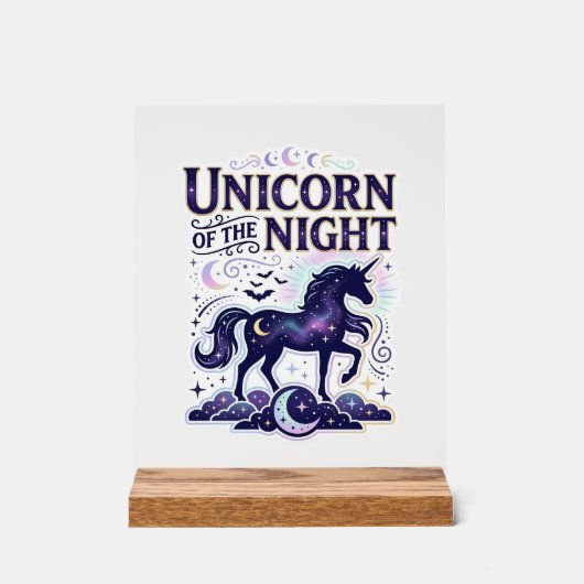 Licorne de la conception de graphique de nuit de Z (Recto)