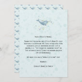 "Licorne des mers" Narval carte d'anniversaire (Devant / Derrière)