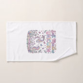 Licorne Douce Prairie Licorne Conception De Vecteu (Serviette à main)