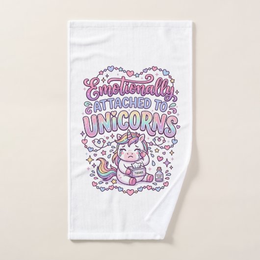 Licorne émotionnellement attachée aux originaux de (Serviette à main)