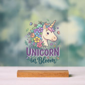Licorne en fleurs, typographie gras, impression à  (Neutre)