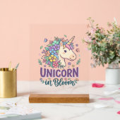 Licorne en fleurs, typographie gras, impression à  (Mariage)
