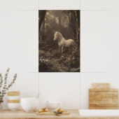 Licorne en forêt Photographie Impression Dark Acad (Cuisine)