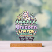 Licorne enseignant avec une typographie audacieuse (Neutre)
