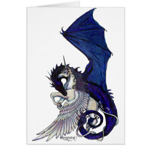 Licorne et dragon À AILES