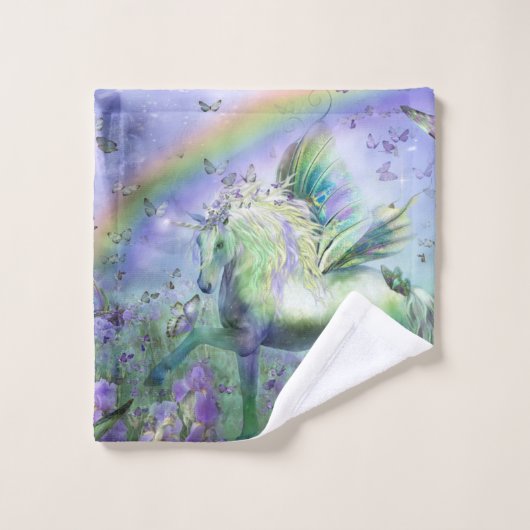 licorne et papillons (Gant de toilette)