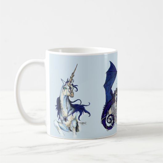 Licorne et tasse de dragon (Gauche)