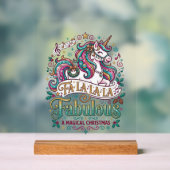 Licorne Fa La La La Fabuleux Fond Blanc Mignon (Neutre)