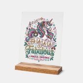Licorne Fa La La La Fabuleux Fond Blanc Mignon (Angle)