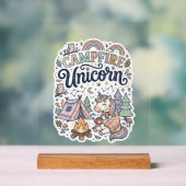 Licorne Feu de camp Licorne Autocollant vectoriel (Neutre)