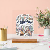 Licorne Feu de camp Licorne Autocollant vectoriel (Mariage)
