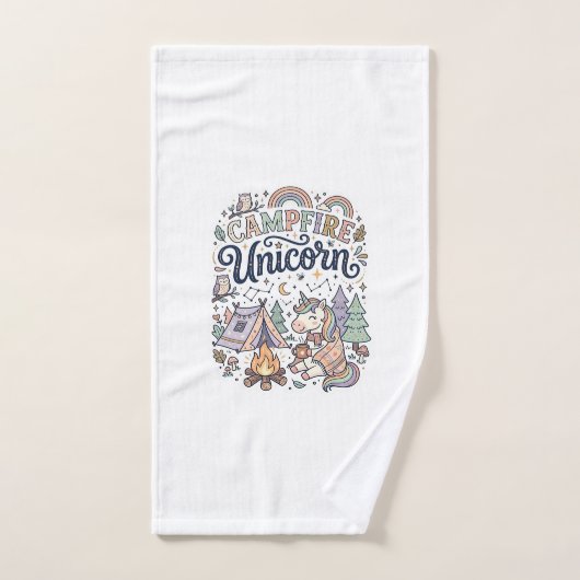 Licorne Feu de camp Licorne Autocollant vectoriel (Serviette à main)