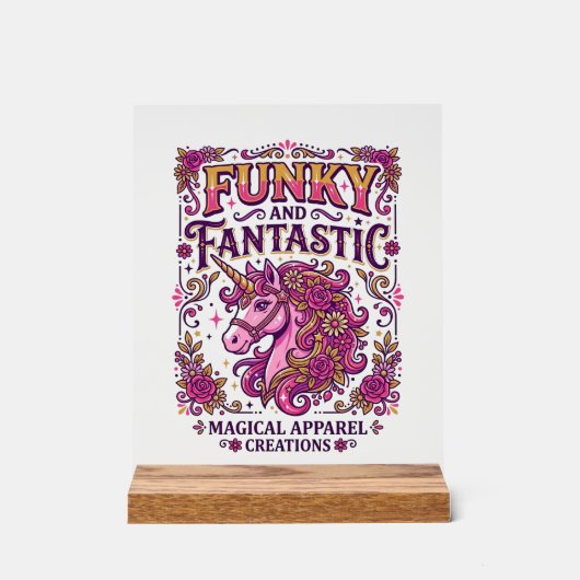 Licorne funky et fantastique design stylé Zazzle_ (Recto)