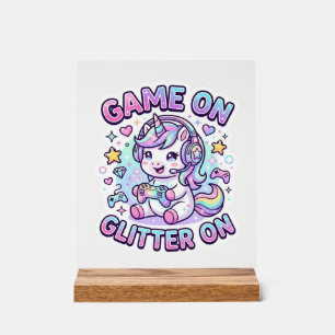 Licorne Jeu Sur Paillettes Sur Graphisme Marchandi