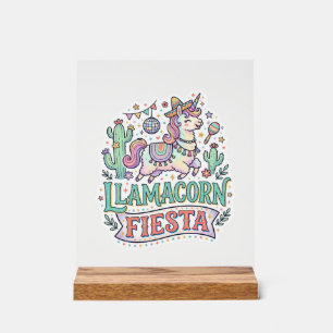 Licorne Llamacorn Fiesta Premium Vector POD Artwor