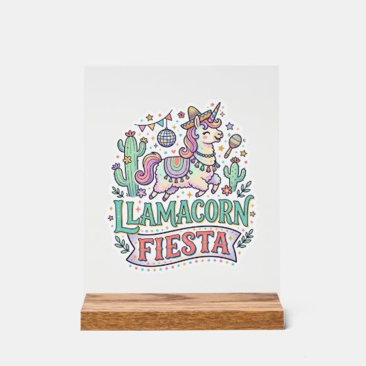Licorne Llamacorn Fiesta Premium Vector POD Artwor (Recto)