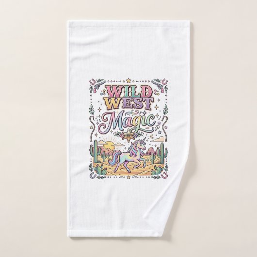 Licorne Magie Far West Original (Serviette à main)