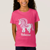 licorne magique ajouter nom filles t-shirt (Devant)