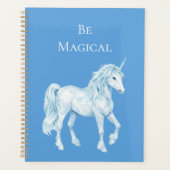 Licorne Magique Blanche Bleu Aqua (Devant)