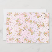 Licorne magique d'or de rose de carte de (Dos)