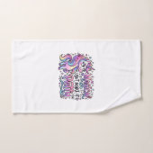 Licorne Magique mais faites-le avec Typographie de (Serviette à main)