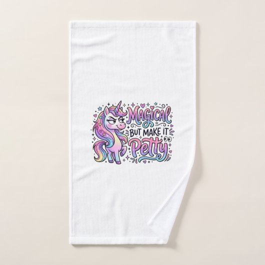 Licorne Magique mais faites-le avec Typographie de (Serviette à main)