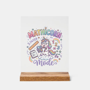 Licorne Mathicorne Mode Adorable Conception Typogr