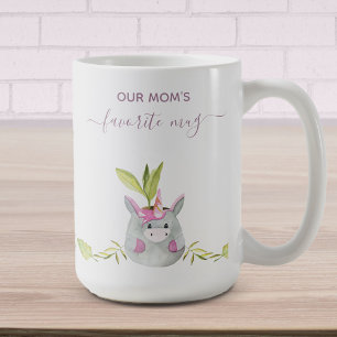 Licorne Mignonne Aquarelle Tasse Préférée de Maman