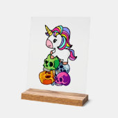 Licorne Mignonne & Crânes Mort. Drôle de Goth Emo (Angle)