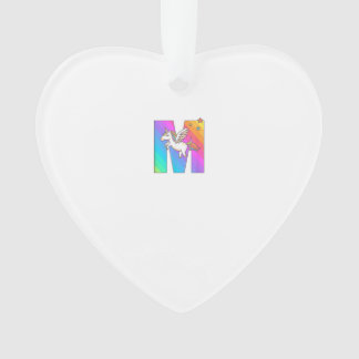 Licorne Monogramme Lettre M Initial Cute Filles Na