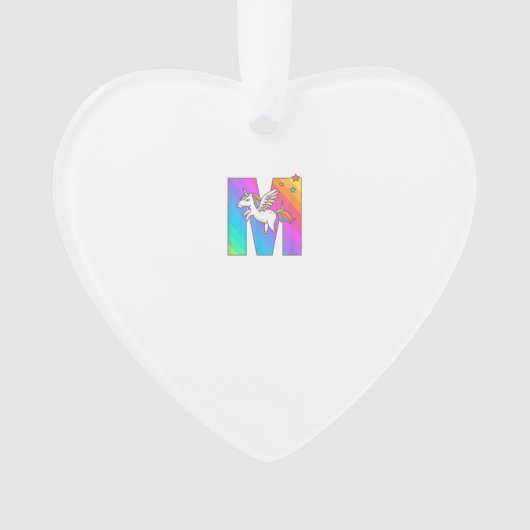 Licorne Monogramme Lettre M Initial Cute Filles Na (devant)