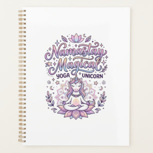 Licorne Namastay Magique Adorable Typographie Conc