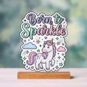 Licorne Né pour Briller Graphisme Merch Desig (Neutre)
