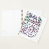 Licorne née pour briller Graphisme Merch Desig (Devant avec enveloppe)