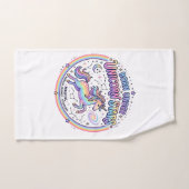 Licorne née sous les étoiles de licorne Impression (Serviette à main)