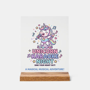 Licorne Nuit Karaoke Gras Typographie Produit Grap