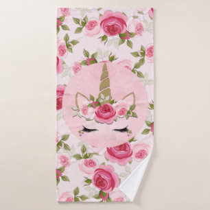 Licorne Or Fleurs Roses Floral Tendance Mignon