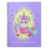 Licorne Pailletée Brillante Lisant Son Livre (Devant)