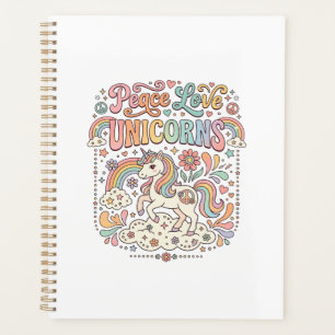 Licorne Paix Amour Licornes Conception de vecteur