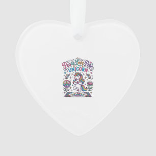 Licorne Paix Amour Pose Licorne Fond Blanc S